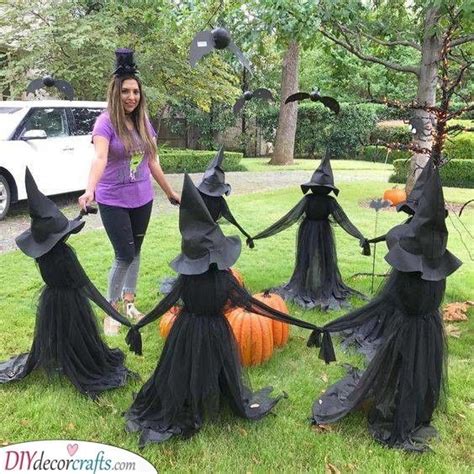 Halloween witch hanging tree decor